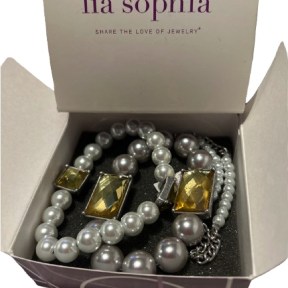 Lia Sophia Silver and Gold Bracelet Set